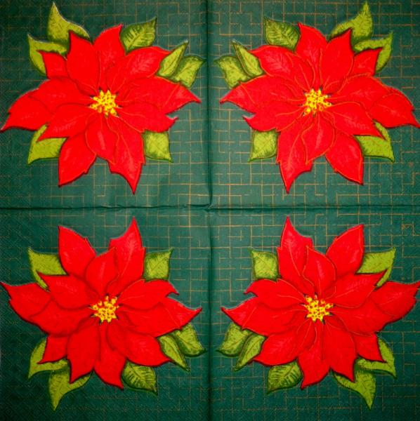 095 Christmas Flowers - 3-ply (95)